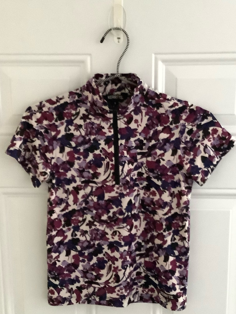 KERRITS| Equestrian Riding Shirt Quarter Zip Floral Print Girl S Breathable